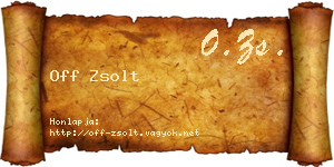 Off Zsolt névjegykártya